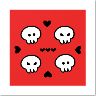 Hearts & Skulls Posters and Art